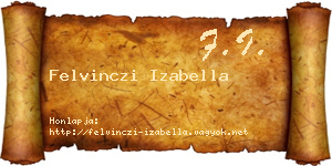 Felvinczi Izabella névjegykártya